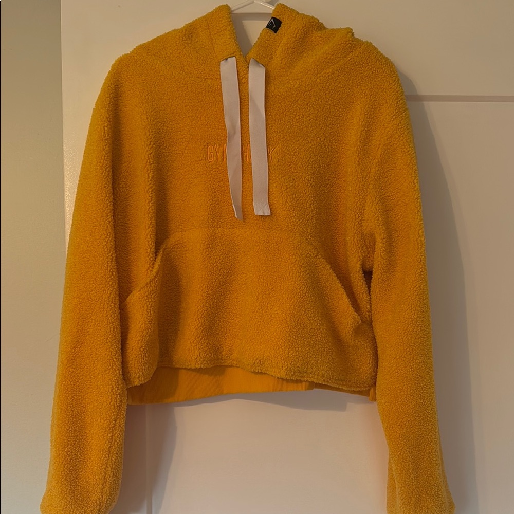 Gymshark Yellow Fuzzy Hoodie